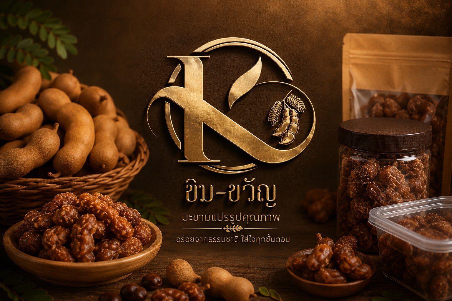 มะขามสดและผลิตภัณฑ์มะขามแปรรูปของบริษัท ศรีแก้วหล่มเก่า จำกัด ภายใต้แบรนด์ขิม-ขวัญ